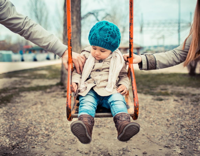 kid at swing